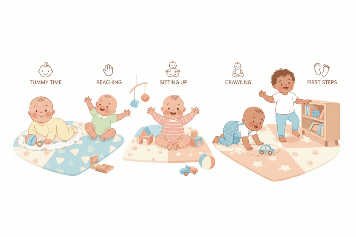 המדריך המלא לפיתוח מוטורי אצל תינוקות - אוזו-שופ