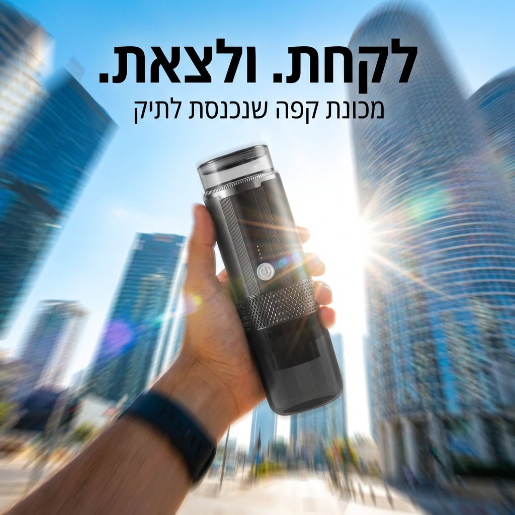 מכונת קפה ניידת חכמה לרכב ולבית (2 ב - 1) | מכונת אספרסו ניידת ידנית 3 ב - 1 | אוזו - שופ