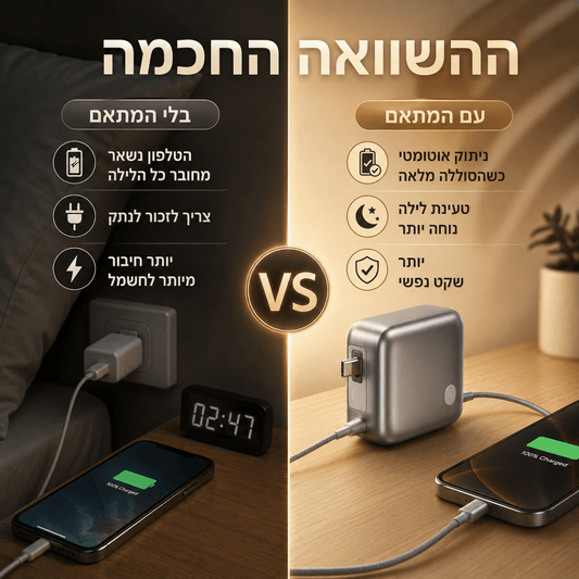 מתאם טעינה חכם · ChargeGuard | | אוזו-שופ