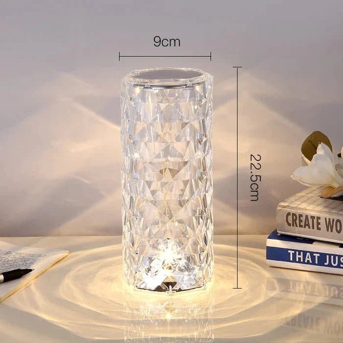 LuxeGlow מנורת שידה קריסטלית | Crystal Table Lamp | אוזו - שופ