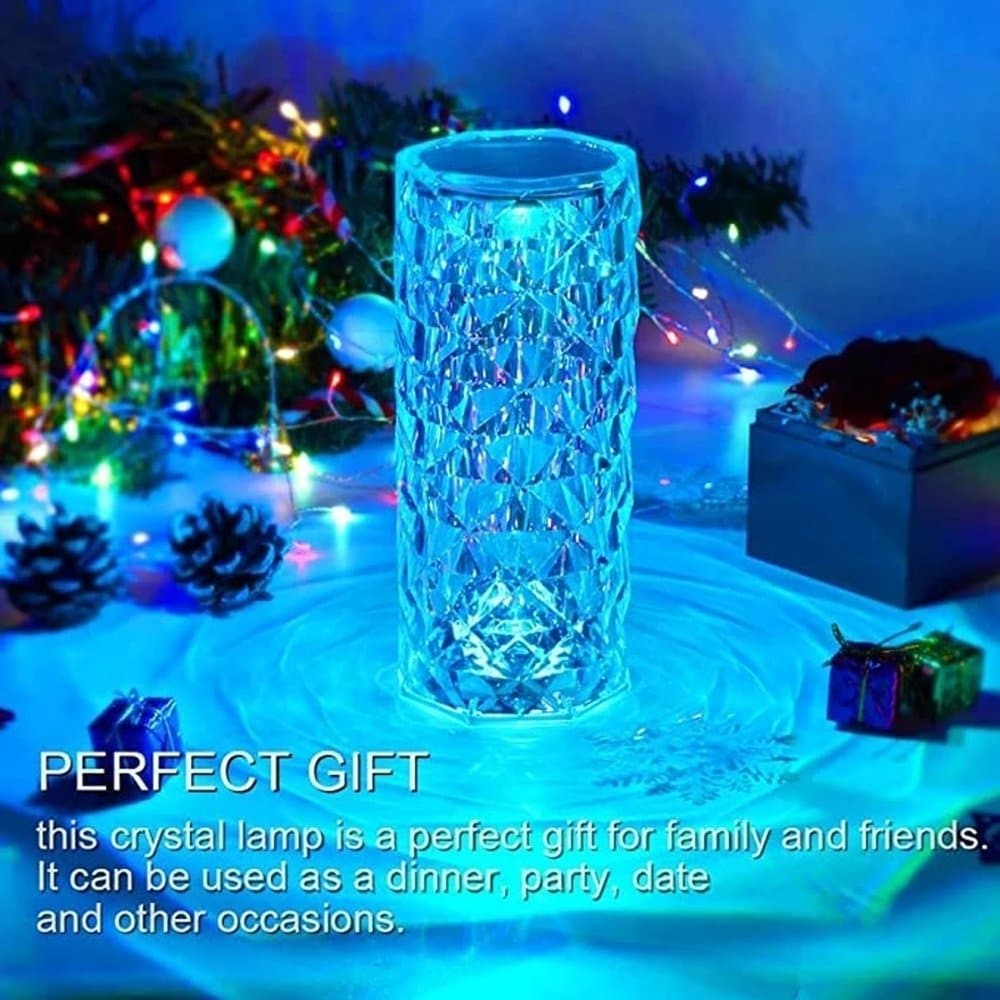 LuxeGlow מנורת שידה קריסטלית | Crystal Table Lamp | אוזו - שופ
