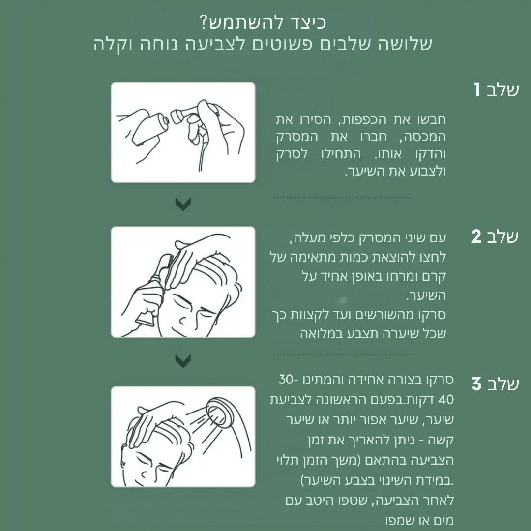 מברשת לצביעת שיער בקלות וללא מאמץ | צבעי שיער | אוזו - שופ
