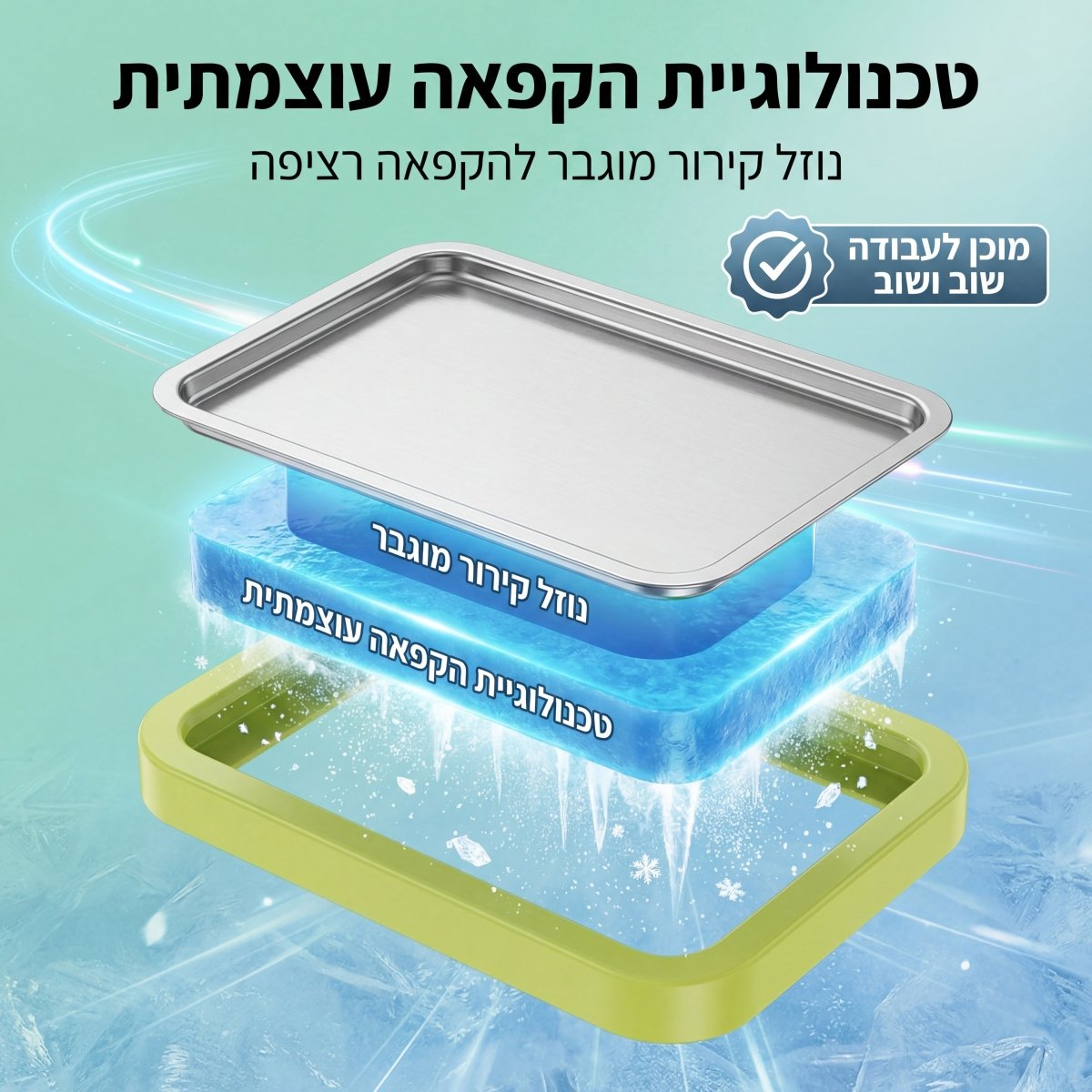 משטח להכנת גלידה תאילנדית ויוגורט מוקפץ ביתי (Ice Cream Roller Plate) | משטח להכנת גלידה תאילנדית ויוגורט מוקפץ ביתי (Ice Cream Roller Plate) | אוזו - שופ