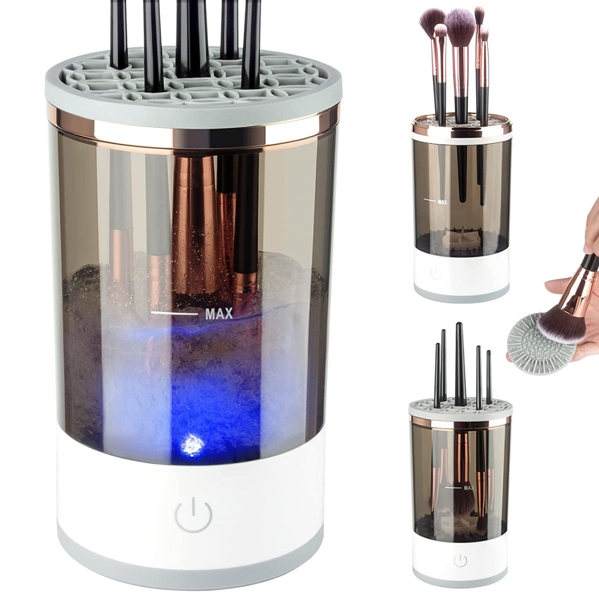 מכשיר חשמלי לניקוי וחיטוי מברשות איפור | Electric Makeup Brush Cleaner | אוזו - שופ