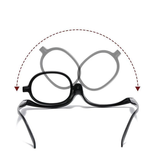 משקפי ראייה מגנטיות לאיפור | Rotating Makeup Reading Glasses | אוזו - שופ