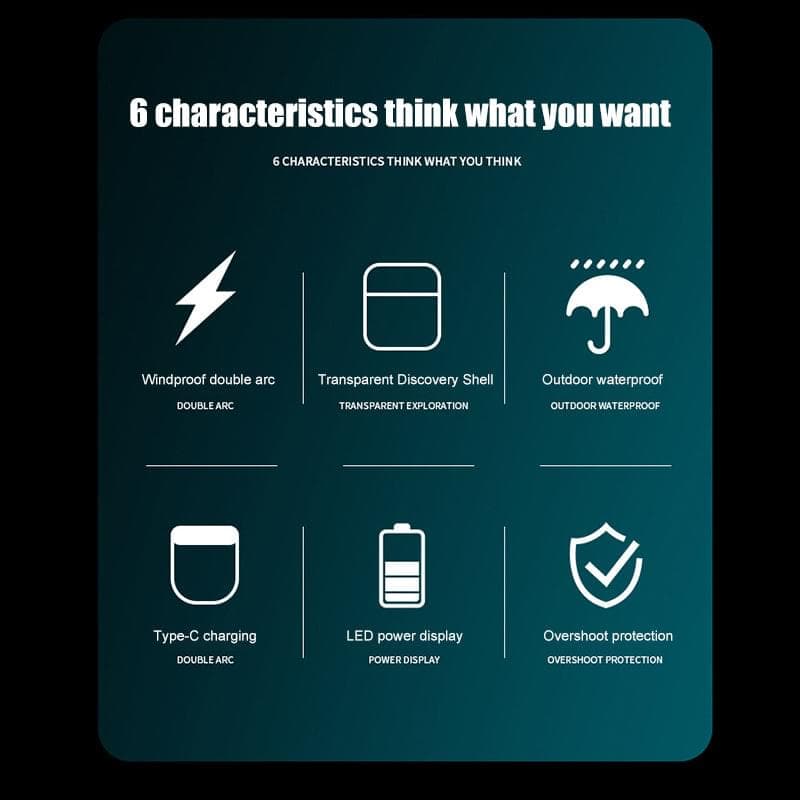 מוצר מצית USB נגד רוח נטענת BlazeMate™ | Rechargeable Lighters | אוזו - שופ