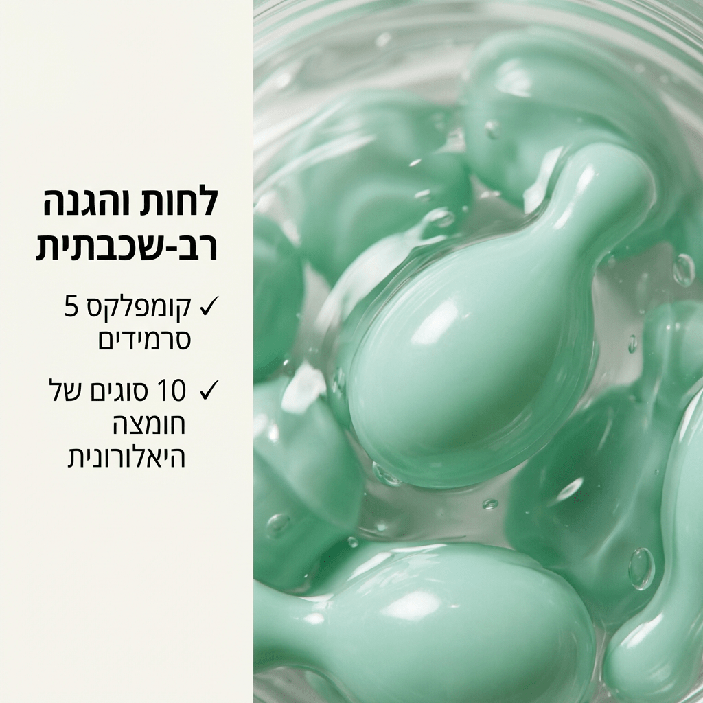 קרם פנים ממצק ומחדש PDRN 100 (בריכוז 100,000 ppm) בקפסולות אקטיביות | קרם פנים ממצק ומחדש PDRN 100 (בריכוז 100,000 ppm) בקפסולות אקטיביות | אוזו - שופ