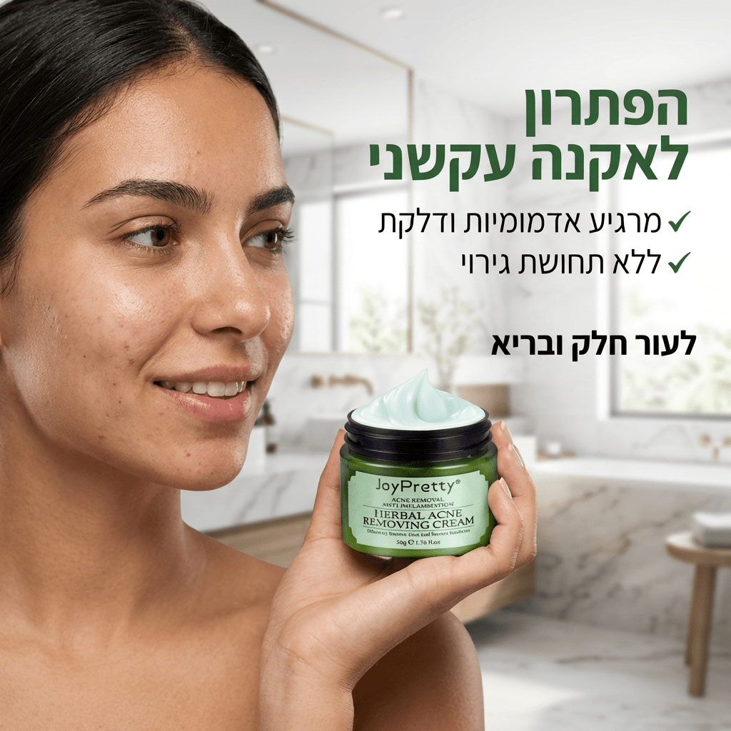 קרם צמחי טיפולי להסרת אקנה ושיקום העור | קרם צמחי טיפולי להסרת אקנה ושיקום העור | אוזו - שופ