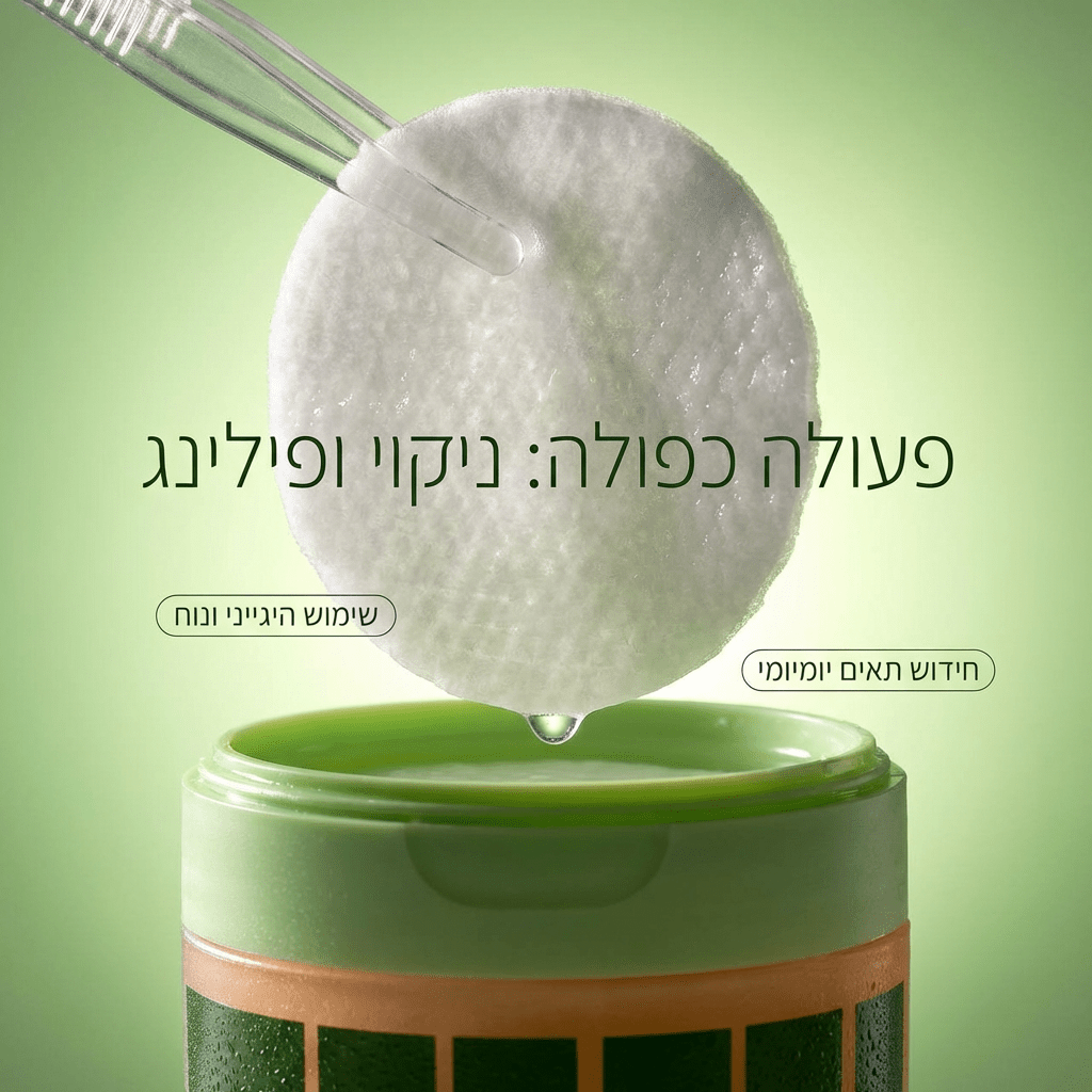 פדי טונר להתחדשות עור הפנים | פדי טונר להתחדשות עור הפנים | אוזו - שופ