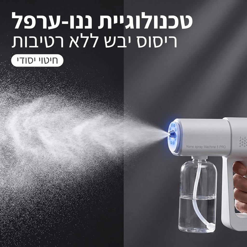 אקדח ריסוס וחיטוי ננו אלחוטי | אקדח ריסוס וחיטוי ננו אלחוטי | אוזו - שופ