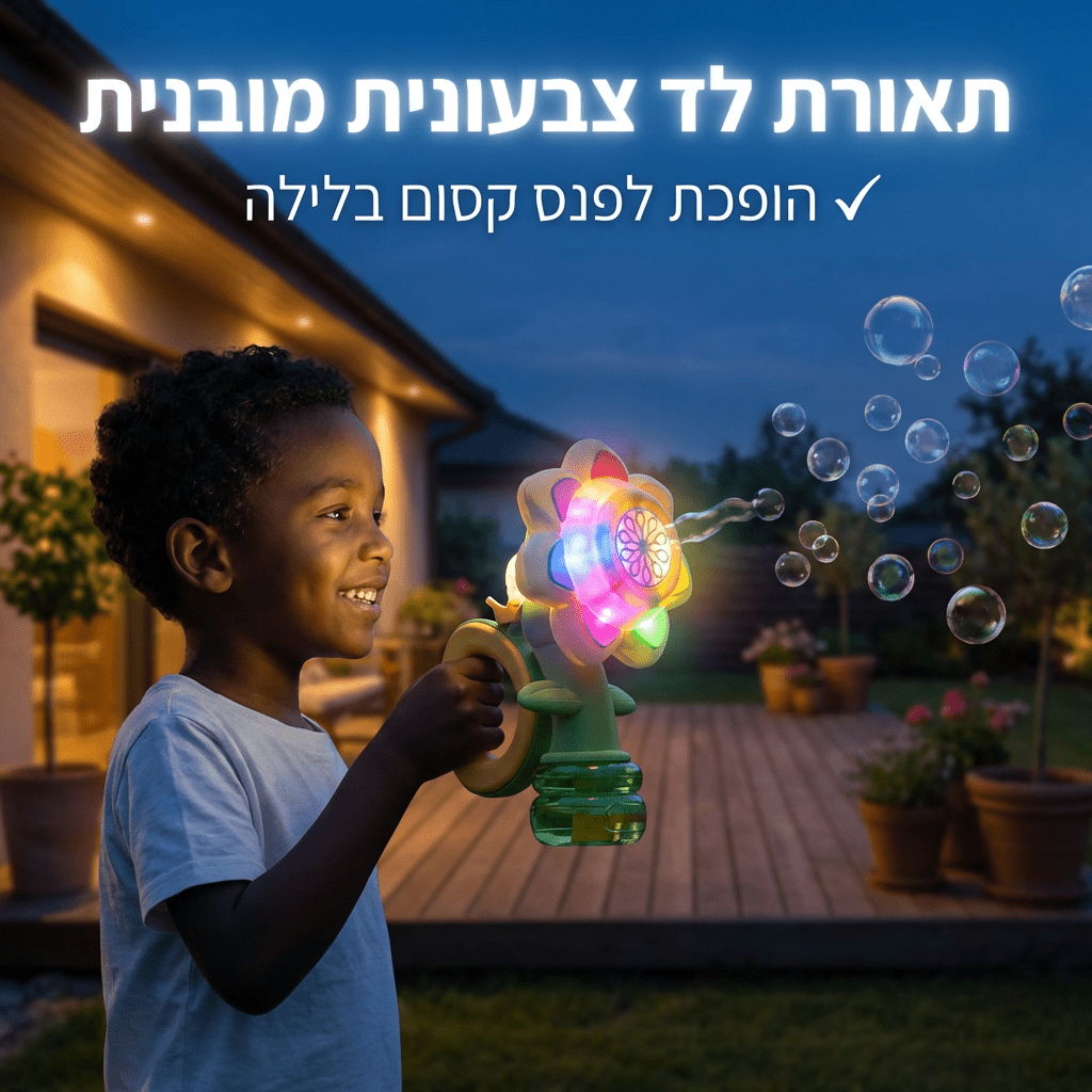 מכונת בועות סבון בצורת פרח | מכונת בועת סבון בצורת פרח | אוזו - שופ