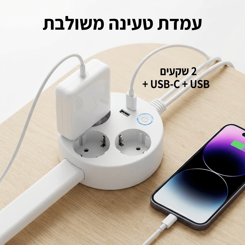 מפצל שקע טלסקופי חכם | מפצל שקע טלסקופי חכם | אוזו - שופ