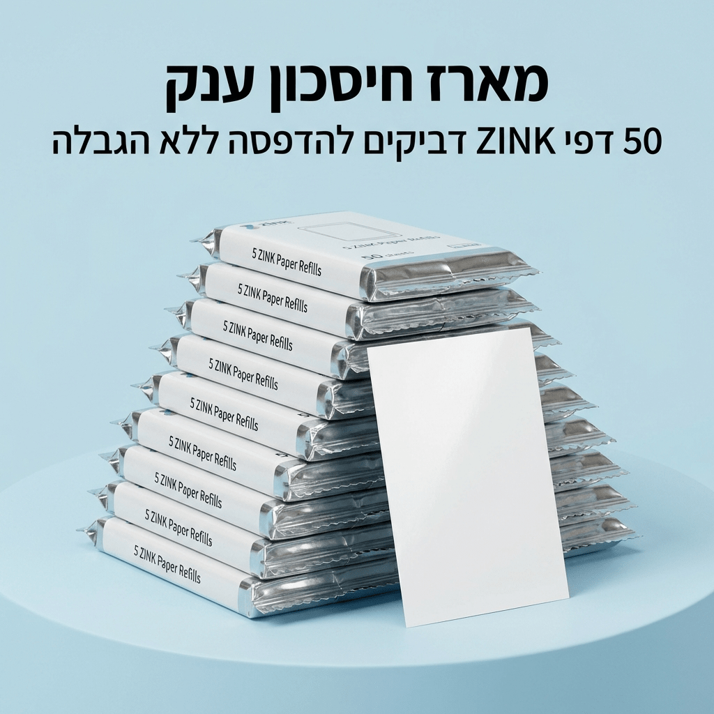 מדפסת תמונות כיס חכמה (הדפסה ללא דיו) וניירות צילום דביקים | | אוזו - שופ