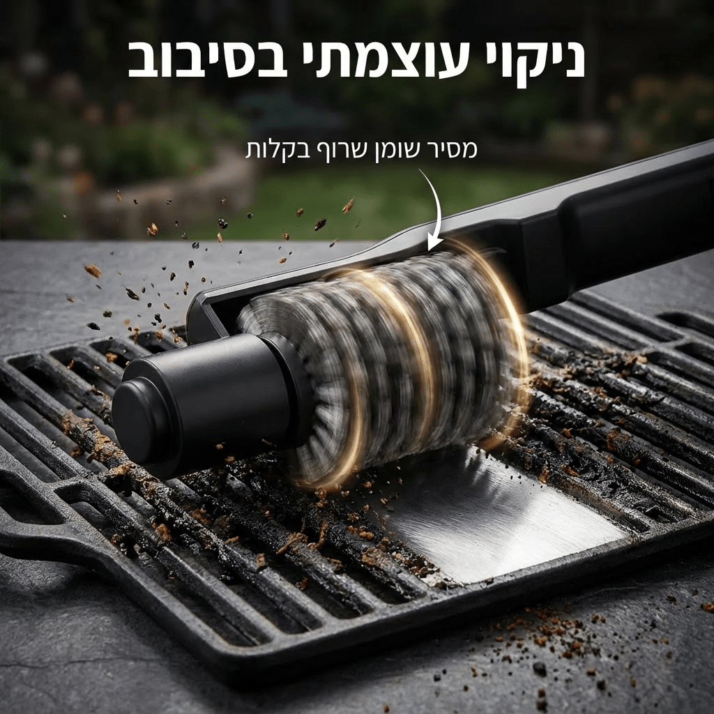 מברשת טורבו חשמלית לניקוי גריל ותנור | מברשת טורבו חשמלית לניקוי גריל ותנור | אוזו - שופ