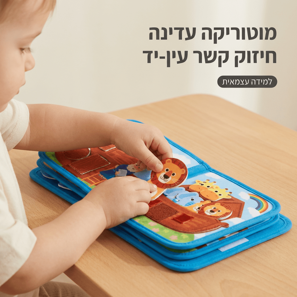 ספר פעילות רך ואינטראקטיבי לילדים - תיבת נוח | ספר פעילות רך ואינטראקטיבי לילדים - תיבת נוח | אוזו - שופ