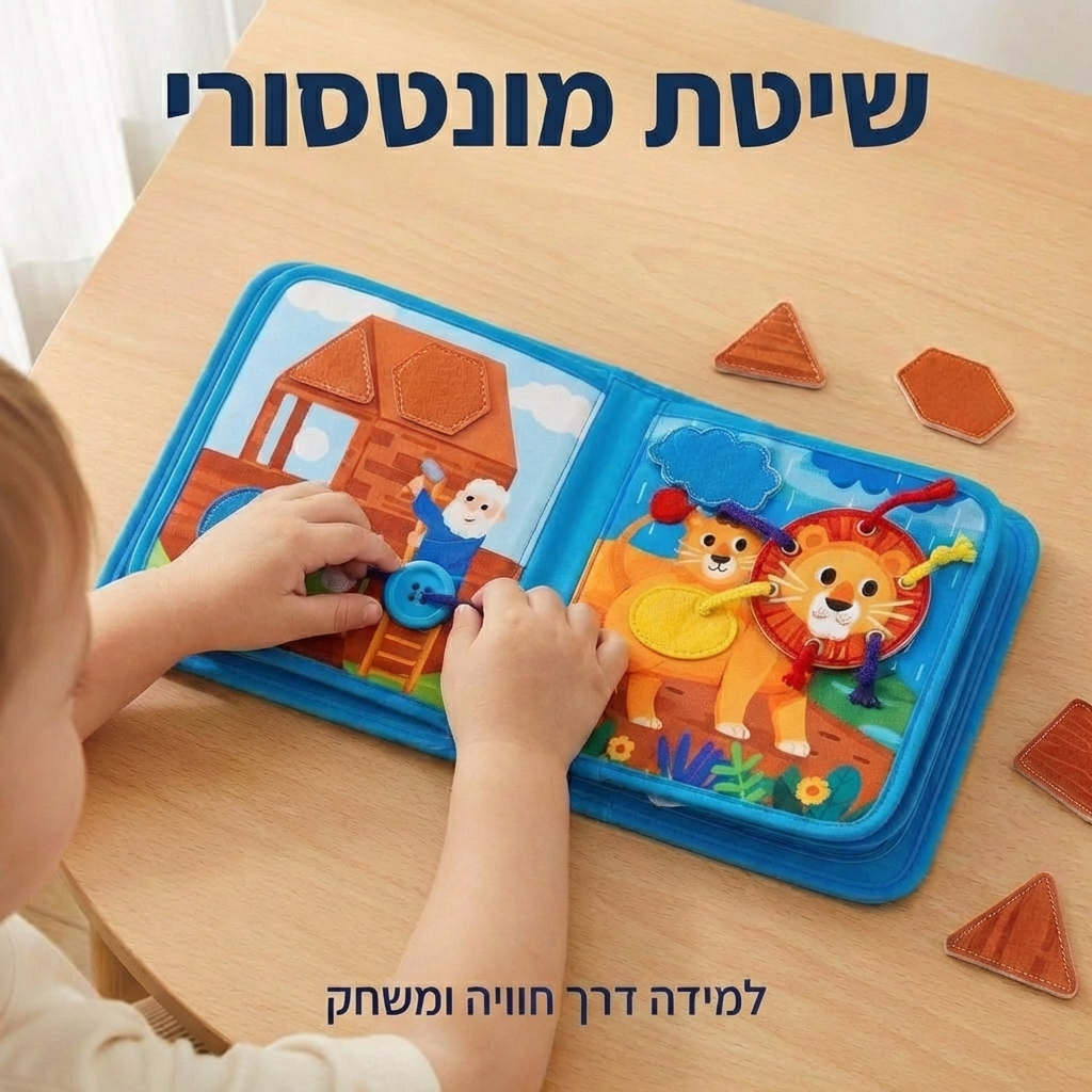 ספר פעילות רך ואינטראקטיבי לילדים - תיבת נוח | ספר פעילות רך ואינטראקטיבי לילדים - תיבת נוח | אוזו - שופ