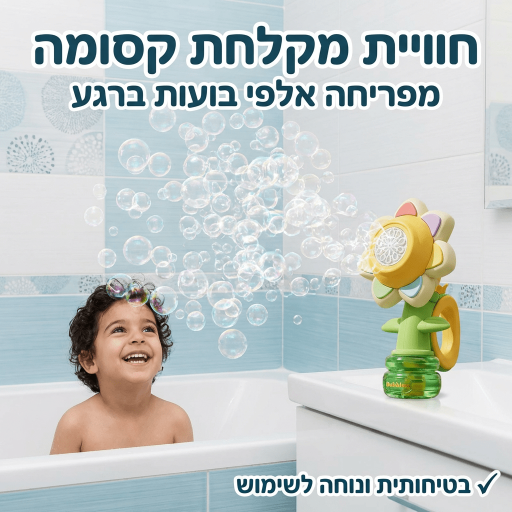 מכונת בועות סבון בצורת פרח | מכונת בועת סבון בצורת פרח | אוזו - שופ