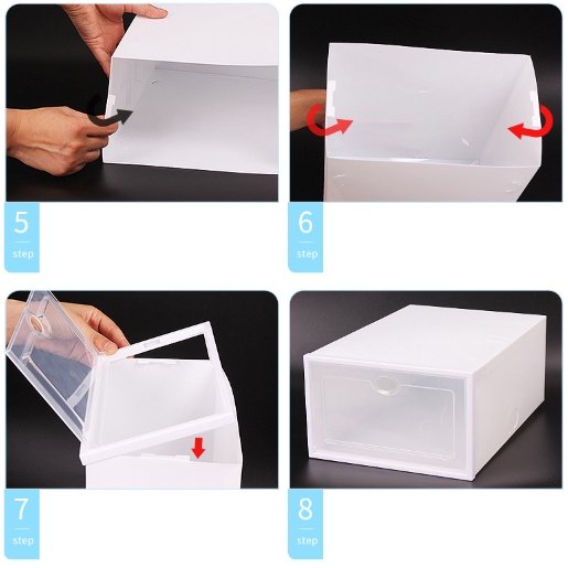 סט 6 קופסאות אחסון לנעליים | Transparent Shoe Box | אוזו - שופ