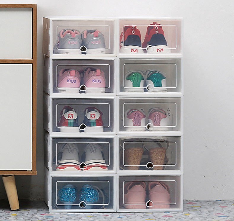 סט 6 קופסאות אחסון לנעליים | Transparent Shoe Box | אוזו - שופ
